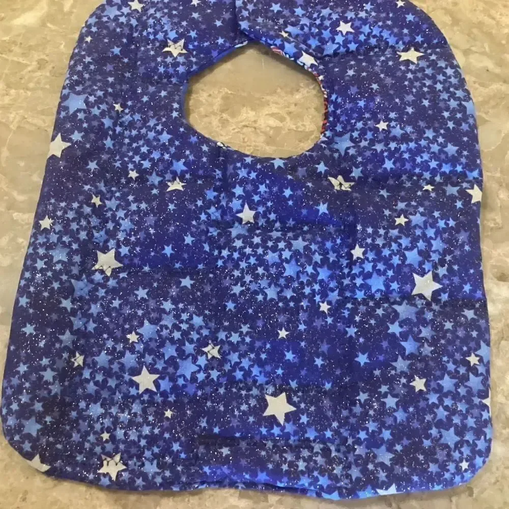 NWOT. Hand Crafted Quilted Reversible Baby Bib $12 ea. or 3/$25